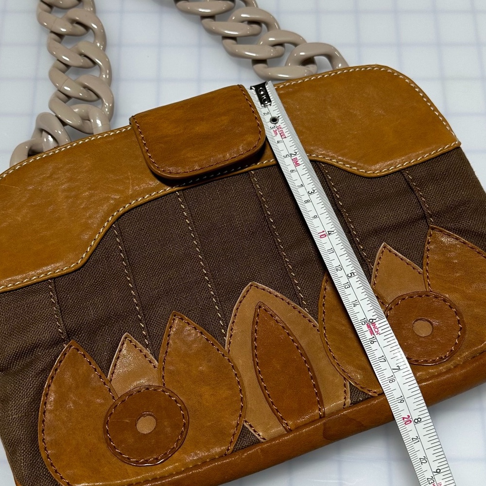 Anthropologie Clutch Purse with Chunky Plastic Chain Strap - Picture 7 of 9